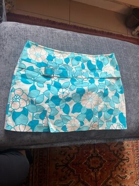 United Colors Of Benetton Blue and White Floral Skirt
